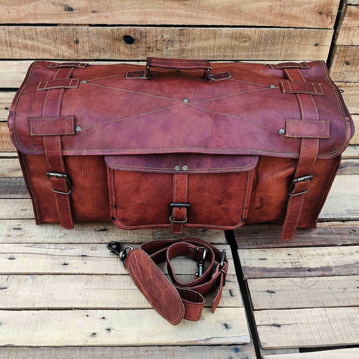 The Harrison Duffel by Classy Leather Bags