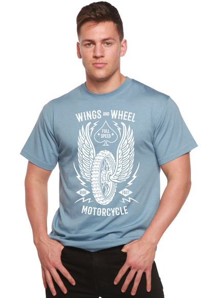 Wings and Wheel men's bamboo graphic T-shirt – view 8