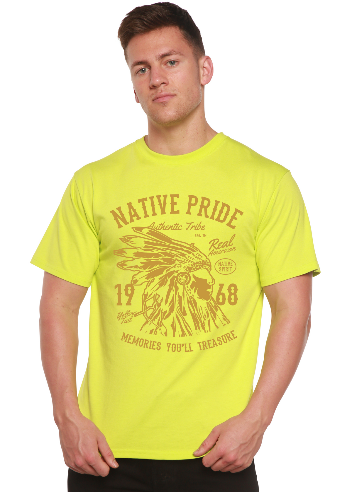 Native Pride men's bamboo graphic T-shirt – view 4