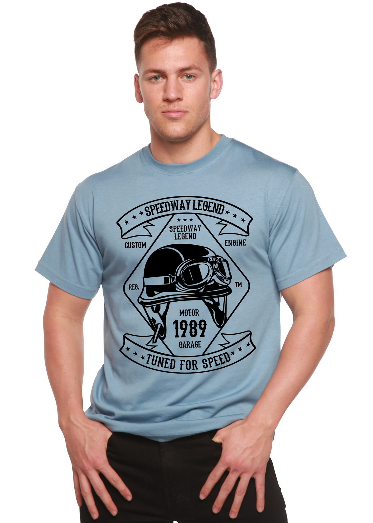 Speedway Legend men's bamboo graphic T-shirt – view 8