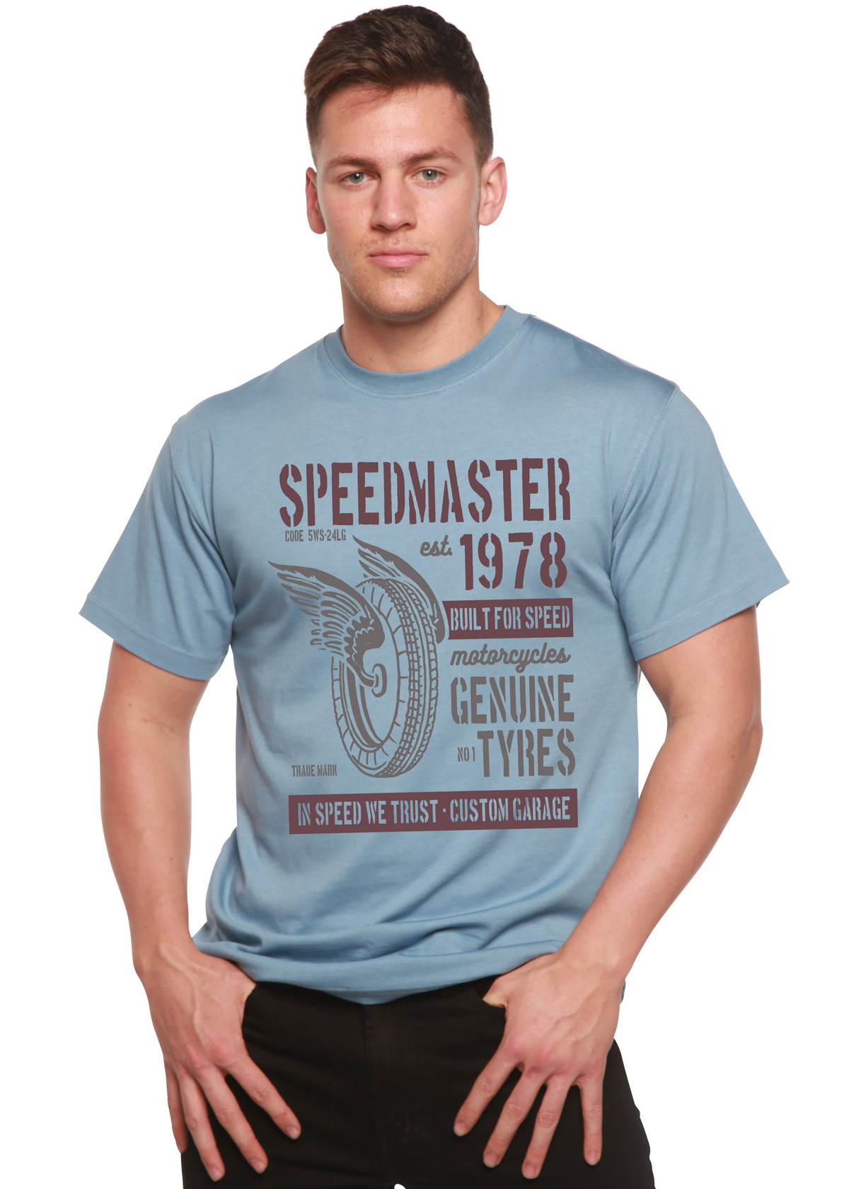 Speed Master men's bamboo graphic T-shirt – view 6