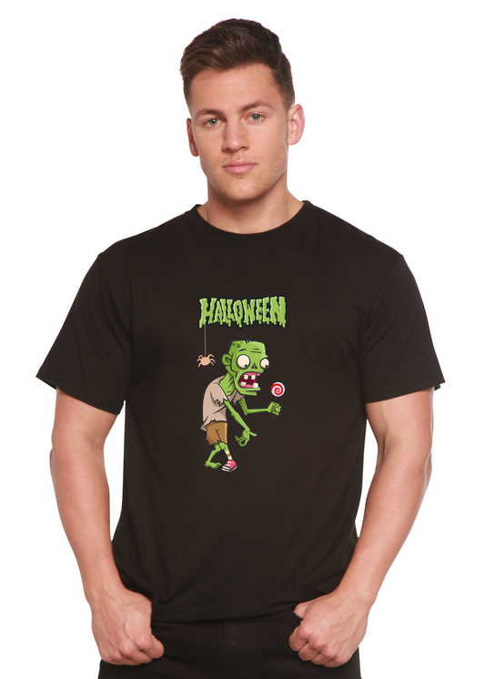 Halloween Green Monster unisex short sleeve graphic T-shirt in bamboo viscose and organic cotton