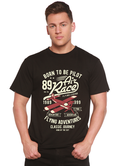 Born to Be Pilot men's short sleeve graphic T-shirt in bamboo viscose and organic cotton