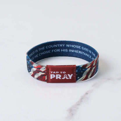 American Patriot Tap to Pray Wristband by Rust & Cinder