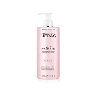 Lierac Paris Micellar Milk Double Cleanser 400ml - Gentle Skincare Makeup Removal for Sensitive Skin by Beauty Care Bag