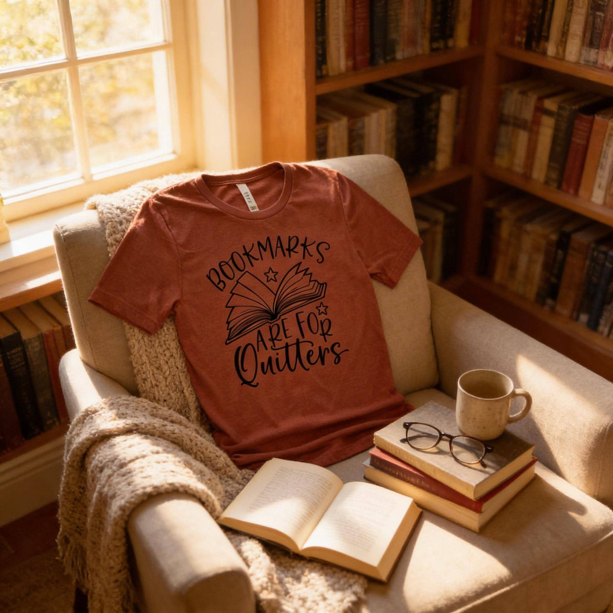 Book Lover Shirt | Funny Book | Unisex Super Soft Premium Graphic T-Shirt | Librarian Shirt | Reading Teacher Gift | Bookmarks by Joyful Moose