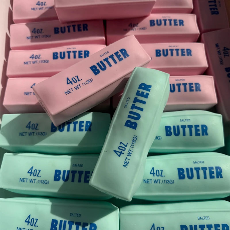 Butter Stick Squishy Stress Ball Fidget Toy Crunchy Squeeze Toy Round Blocks Filled ASMR Anti Stress Release Hand Relax Gift Toy by Torqelo.com