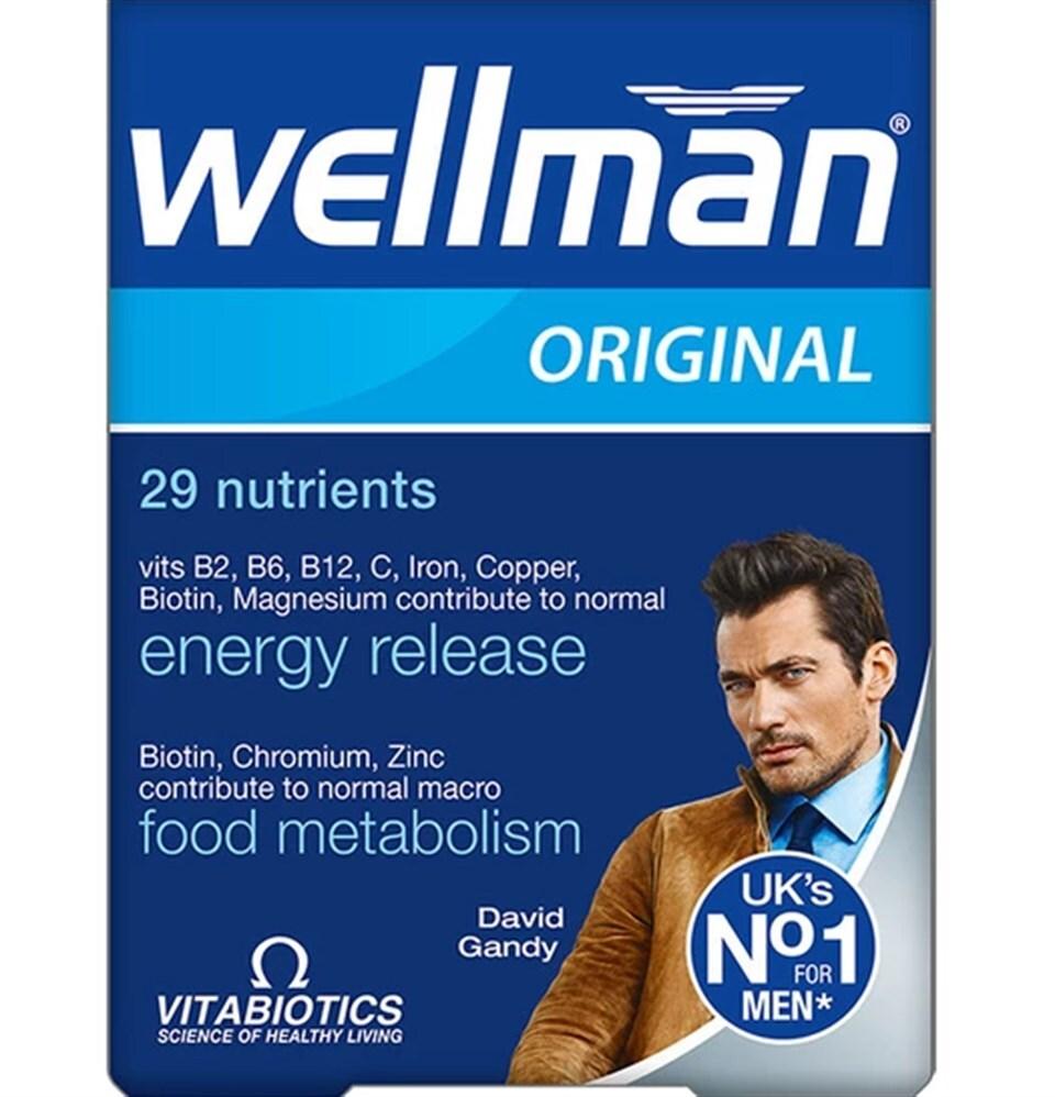 Vitabiotics Wellman Multivitamin Supplement for Men - Daily Vitamin and Mineral Boost for Energy and Overall Health by Beauty Care Bag