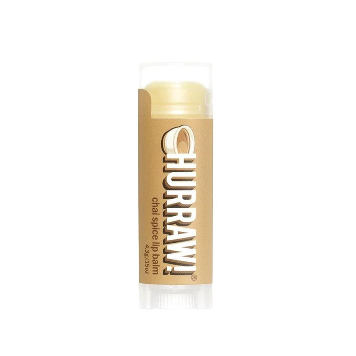 Hurraw Chai Lip Balm - Natural Spiced Chai Flavor Lip Care for Dry Lips - Organic, Travel-Sized, 4.8g by Beauty Care Bag