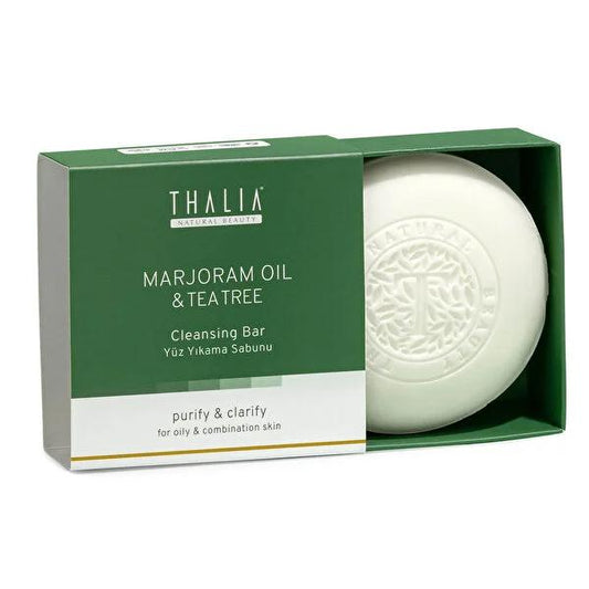 Thalia Marjoram & Tea Tree Oil Skin Care Soap Bar - Natural Cleansing for Oily & Combination Skin, Pore Cleansing, Facial Cleansing Bar, 120g by Beauty Care Bag