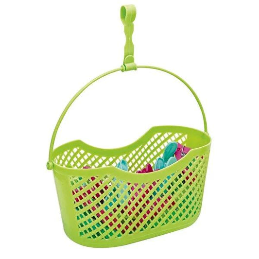 Flink & Sauber Clothespin Set - 30 Stainless Clothespins with Basket, UV Resistant Laundry Accessories by Beauty Care Bag