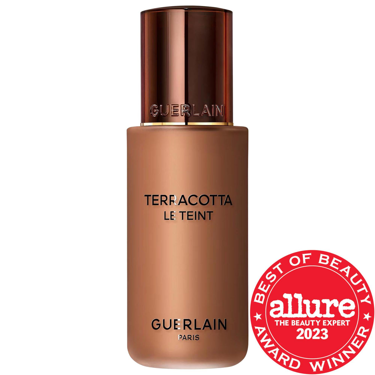 Guerlain Terracotta Le Teint: Luminous Matte Foundation - 24H Wear, Medium Coverage, Healthy Glow, Cruelty-Free & Argan Oil Infused by Beauty Care Bag