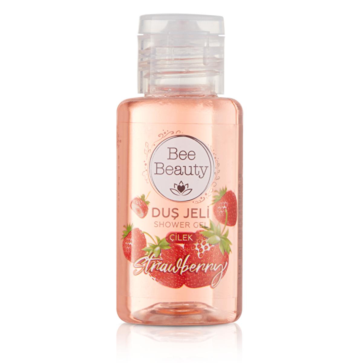 Bee Beauty Travel-Sized Strawberry Shower Gel 35ml - Refreshing, Compact, and Convenient Personal Care by Beauty Care Bag