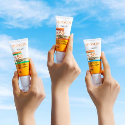 Bioxcin SPF 50+ Sunscreen for Sensitive Skin - Anti-Spot, Hyaluronic Acid, Water-Resistant, 5.07 fl oz by Beauty Care Bag
