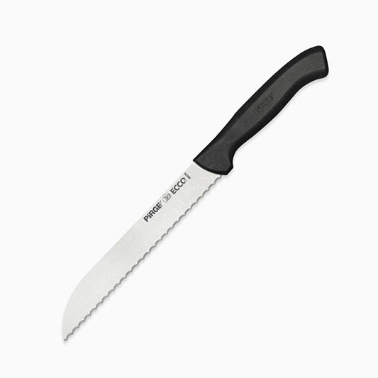 Pirge Ecco Bread Knife Pro 17.5 cm - High Carbon Stainless Steel with Ergonomic Handle by Beauty Care Bag