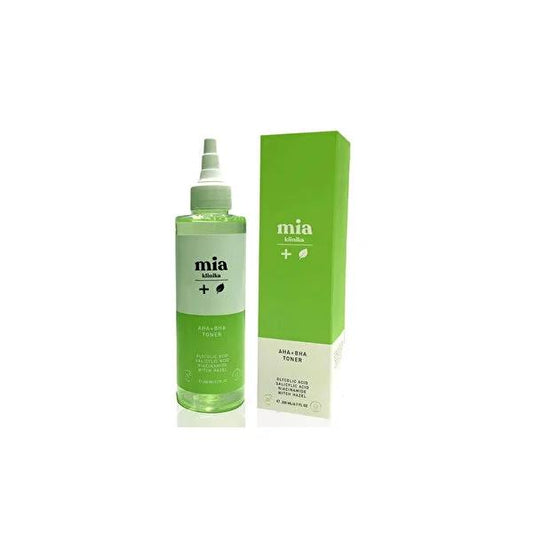 Mia Klinika Facial Toner with AHA BHA - Pore Minimizer, Acne Treatment, and Skin Exfoliant for Oily Skin - 6.76 fl oz by Beauty Care Bag
