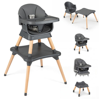 9-in-1 convertible high chair with solid wood legs by GBruno Store