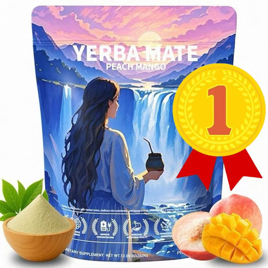 Yerba Mate Peach Mango Tea - Super Calm Yerba Mate - Low Sugar Content, Clean Energy with No Crash - Stay Refreshed and Focused Throughout the Day - Ideal for Health Enthusiasts - 30 Servings by KARONDA RENE LEWIS