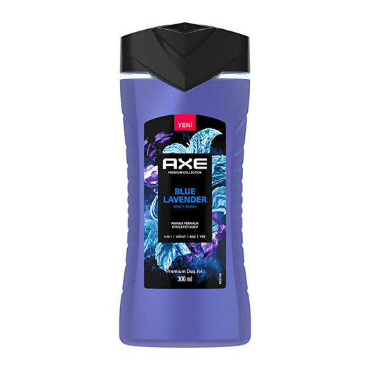 Axe Premium Collection Blue Lavender Shower Gel 10oz - 3 in 1 | Men by Beauty Care Bag