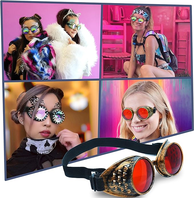 Steampunk Goggles and Kaleidoscope Glasses by SoJourner