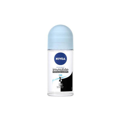 Nivea Invisible Black & White Pure Roll-On Deodorant: 48H Odor & Anti-Stain Protection, Alcohol-Free Formula by Beauty Care Bag