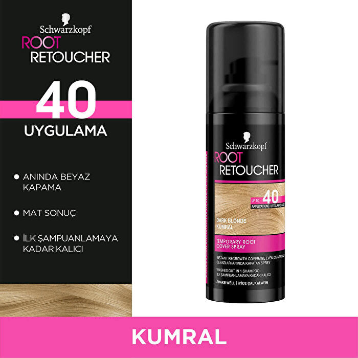 Root Retoucher Hair Color Dark Blonde - 4.06 oz | Instant Coverage by Beauty Care Bag