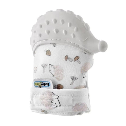 Babyjem Hedgehog Teething Mitten in Grey by Beauty Care Bag