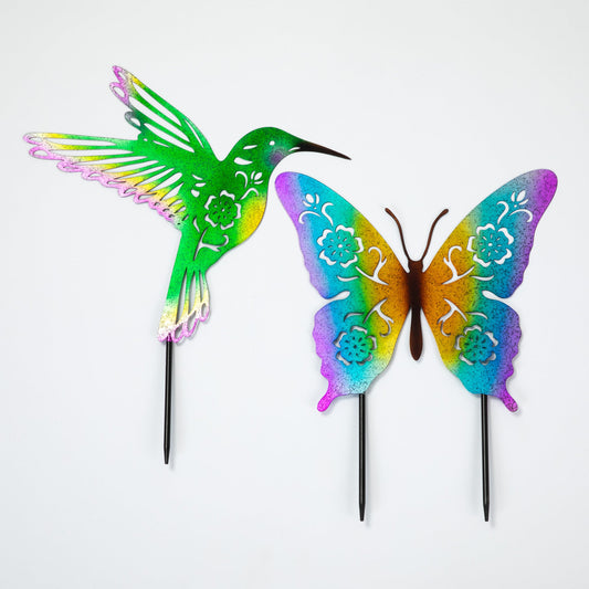 Fluttering Friends Silhouette Garden Stake by GreaterGood