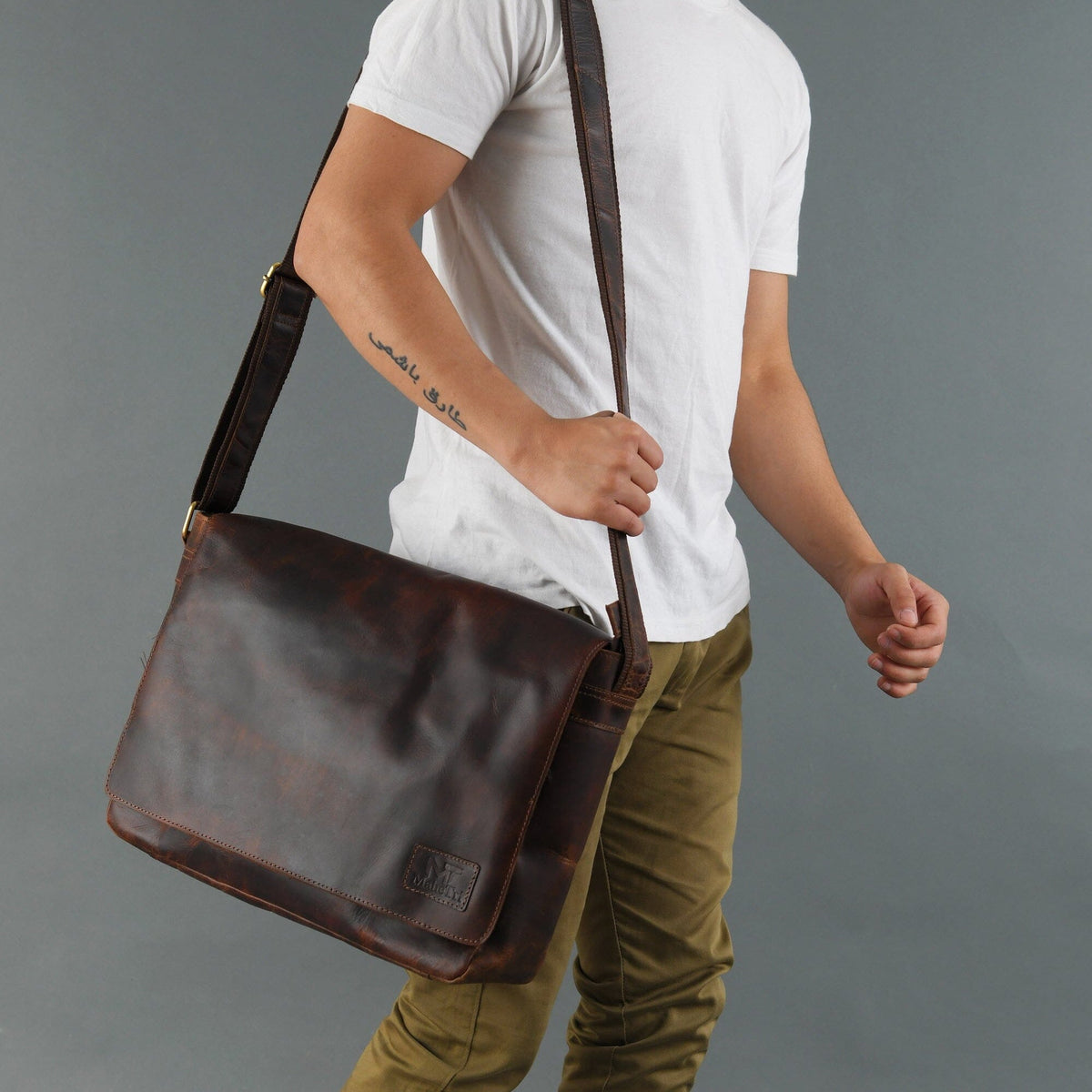 Kayden Messenger Bag by Classy Leather Bags