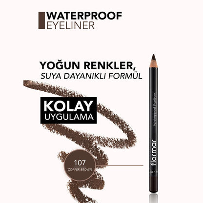 Flormar Waterproof Matte Eyeliner in 107 Copper Brown by Beauty Care Bag