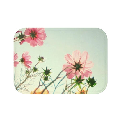 Flowers In The Field Bath Mat by Yellow Pandora