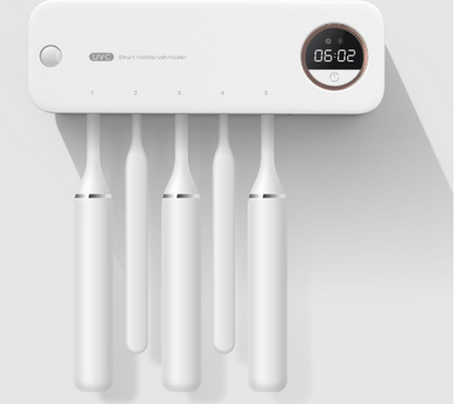 UV Toothbrush Holder Sterilizer Rechargeable Tooth Brush by Maroon Asteria