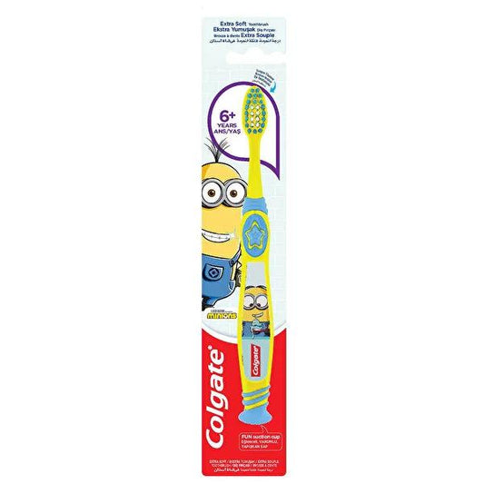 Colgate Minions Children's Toothbrush - Soft Bristle, Ergonomic Design for Kids 6+ Years by Beauty Care Bag
