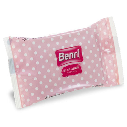 Benri Mini Wet Pocket Wipes Gentle Cleansing 3-Pack by Beauty Care Bag