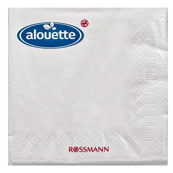 Alouette White Napkins - Bulk Pack of 30, 12.99 Inch Square, Disposable Paper Napkins for Household, Events by Beauty Care Bag