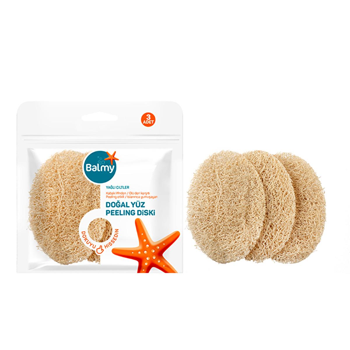 Balmy Natural Exfoliating Face Disk - Gentle Pumpkin Fiber Skincare for Acne & Oily Skin by Beauty Care Bag