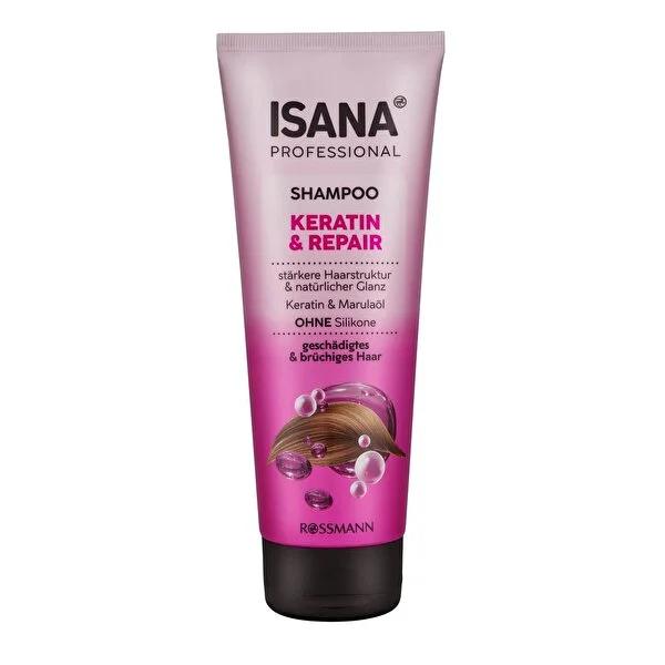 Isana Professional Keratin Shampoo - Repair Damaged Hair, Strengthen Brittle Hair & Reduce Split Ends - Silicone-Free Formula with Marula Oil by Beauty Care Bag
