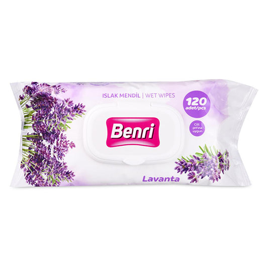 Benrı Gentle Lavender Baby Wipes - 120 Count - Soothing, pH Balanced, Natural Care for Newborns by Beauty Care Bag
