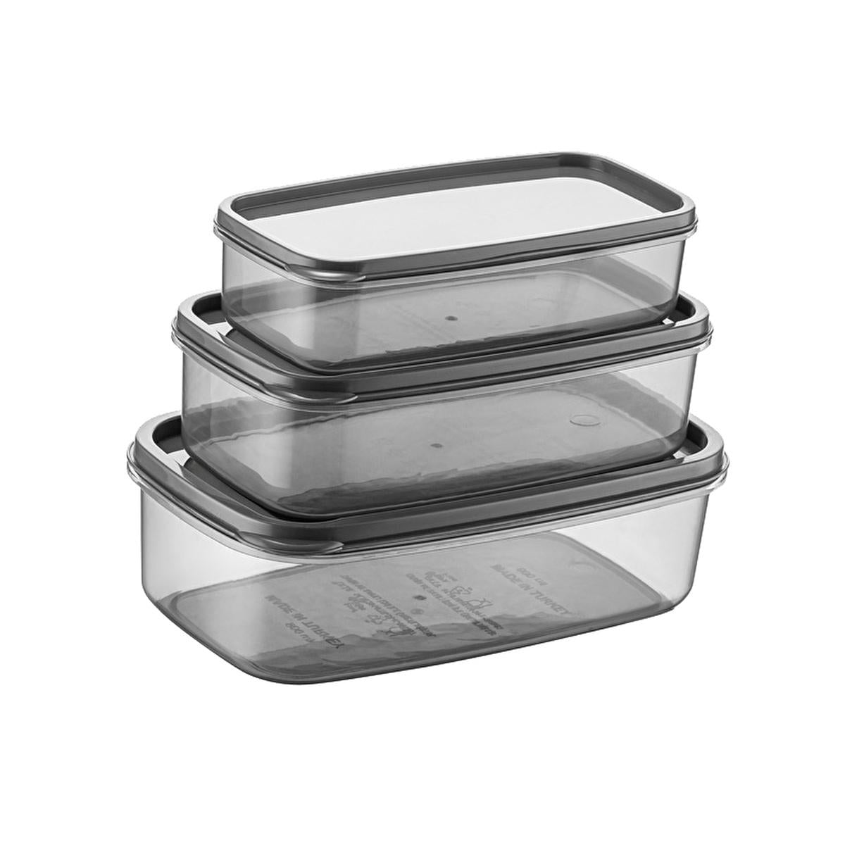 Bee Home Storage Containers - Durable Polypropylene Kitchen Organizers, Dishwasher Safe Transparent Storage Boxes (300-500-800 ml) by Beauty Care Bag