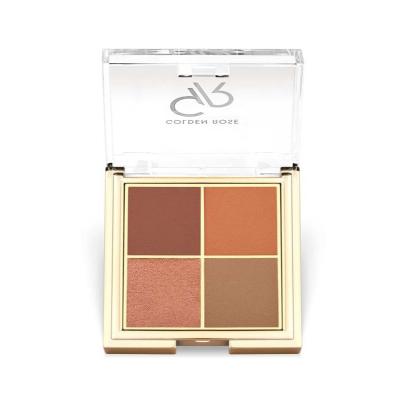 Golden Rose Quattro eyeshadow palette No 05 Red Brick with four shades