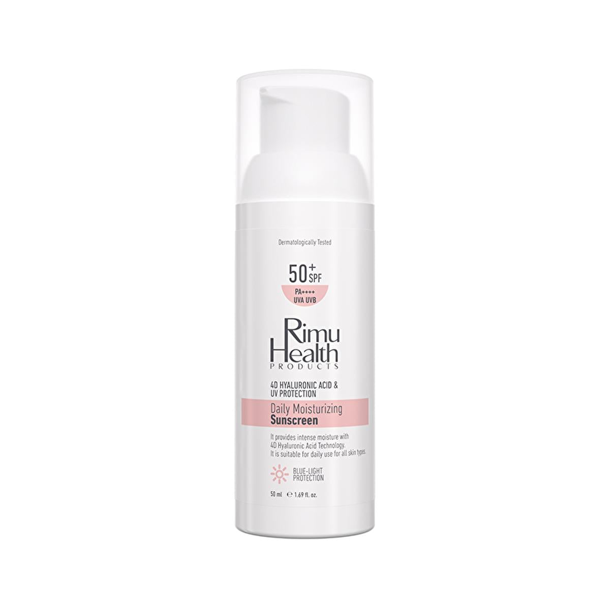 Rimu Health Hyaluronic Acid Daily Sunscreen - SPF UVA/UVB Protection, Lightweight, Moisturizing, Sensitive Skin - 50ml by Beauty Care Bag