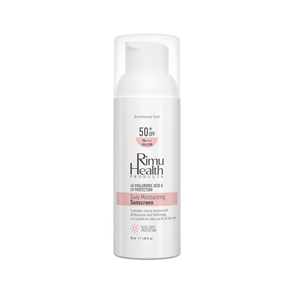Rimu Health Hyaluronic Acid Daily Sunscreen - SPF UVA/UVB Protection, Lightweight, Moisturizing, Sensitive Skin - 50ml by Beauty Care Bag