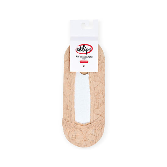 Eklips Lace Ballet Socks - Cream Colored Fashion Ankle Socks for Women - Delicate, Comfortable & Stylish by Beauty Care Bag
