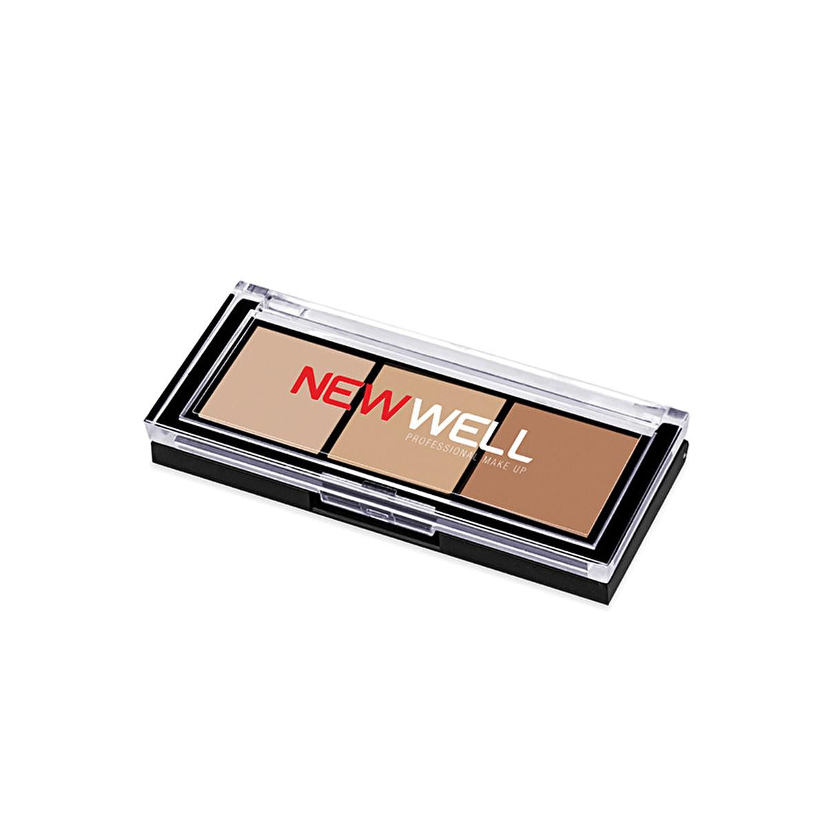 New Well Porcelain Makeup Highlighter 3'lŸ Palette: Illuminate, Brighten & Enhance for Radiant Skin by Beauty Care Bag