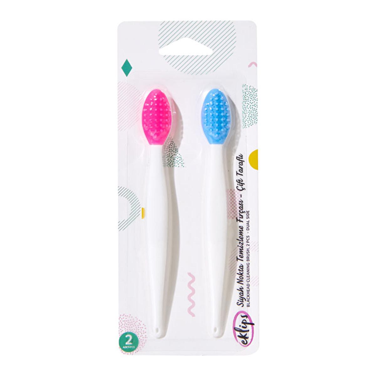 Eklips Blackhead Removal Brush - Double-Sided Facial Exfoliator Tool for Deep Cleaning & Manual Skincare Routine by Beauty Care Bag