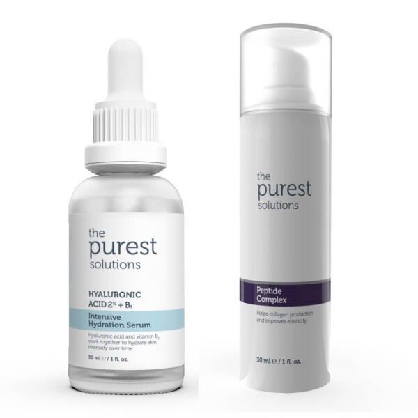 The Purest Solutions hydrating serum and peptide complex duo