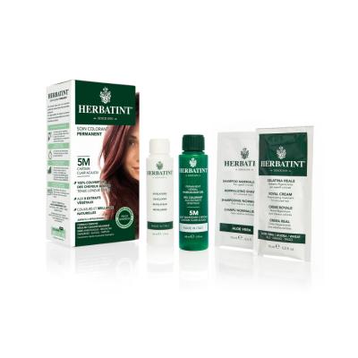 Herbatint 5M Light Mahogany Chestnut Hair Dye - Natural, Ammonia-Free Gray Coverage & Herbal Hair Color for Sensitive Scalp by Beauty Care Bag