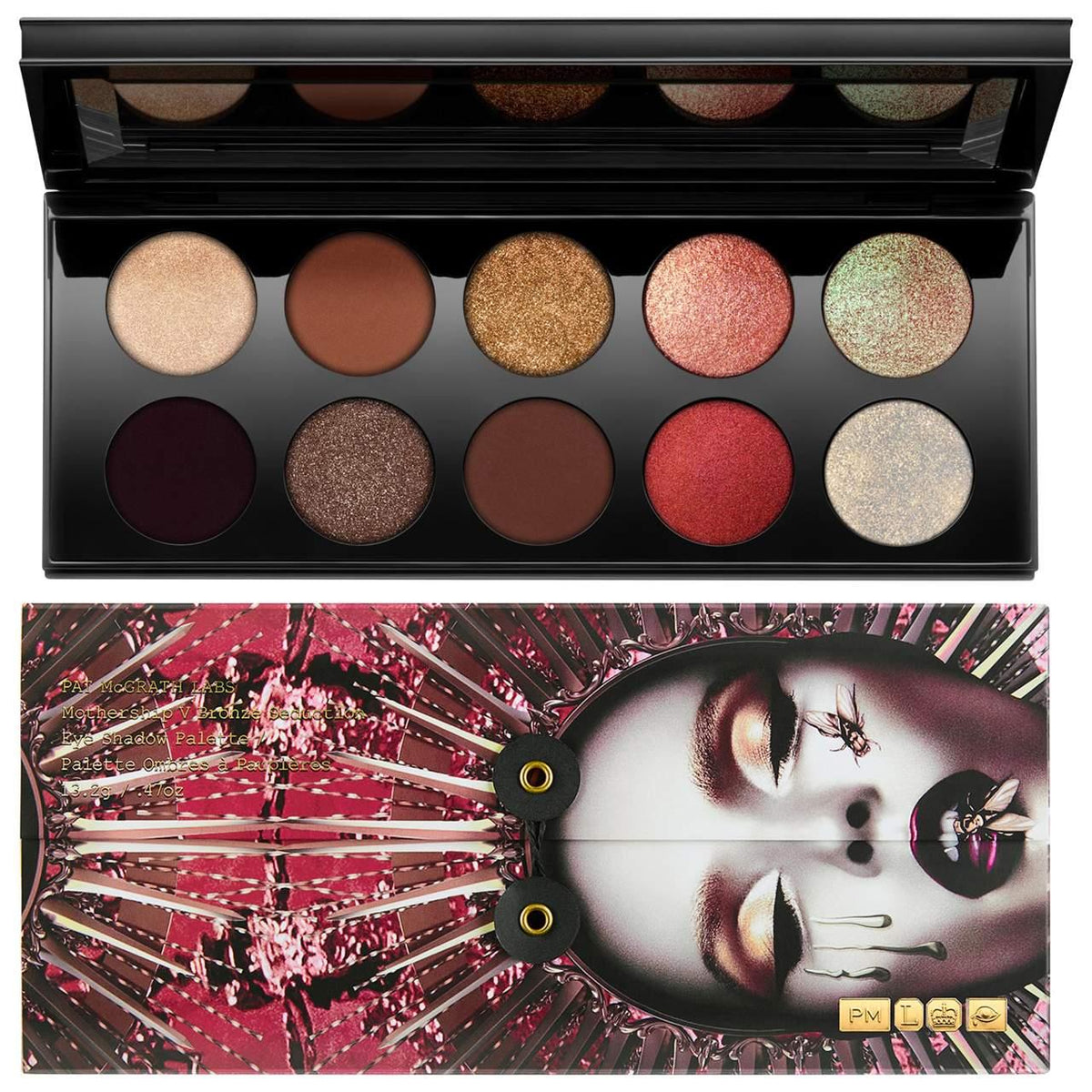 Mothership: Bronze Seduction Eyeshadow Palette - High Pigment, Long Lasting, Metallic, Shimmer & Matte Eye Makeup Palette by Beauty Care Bag