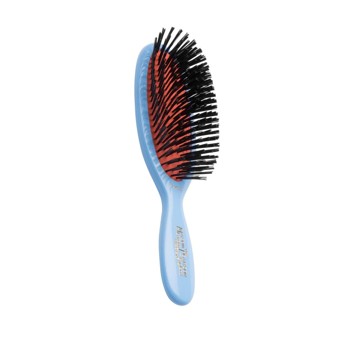 Mason Pearson Mason Pearson Pocket Child Bristle CB4 Blue Hair Brush for Kids - Gentle Detangling, Portable Design by Beauty Care Bag