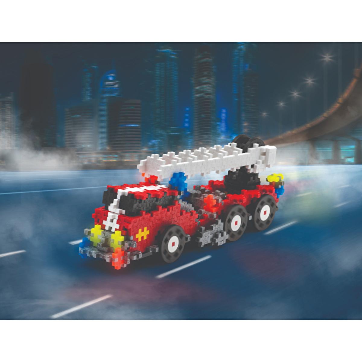 Plus Plus Construction Toy Set - 500 Piece Fire Department Themed Educational Building Blocks for Kids - Enhances Creativity, Fine Motor Skills, and Problem-Solving by Beauty Care Bag